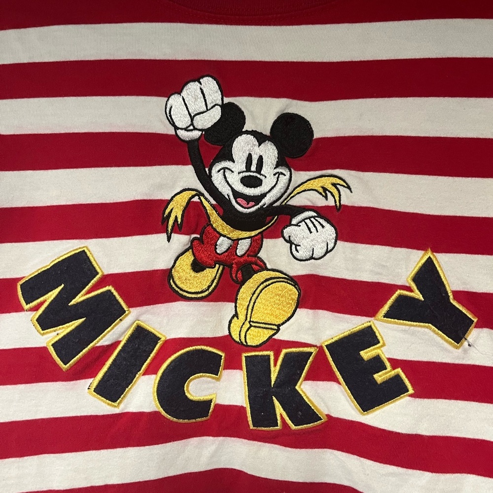 Vintage 90’s Striped Mickey Mouse Long Sleeve Disney Store Shirt